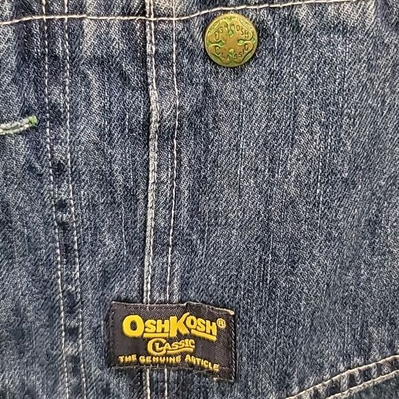 Vintage Oshkosh B'Gosh Genuine Article Bib Overalls Vestbak Denim W42L32 - Picture 5 of 9